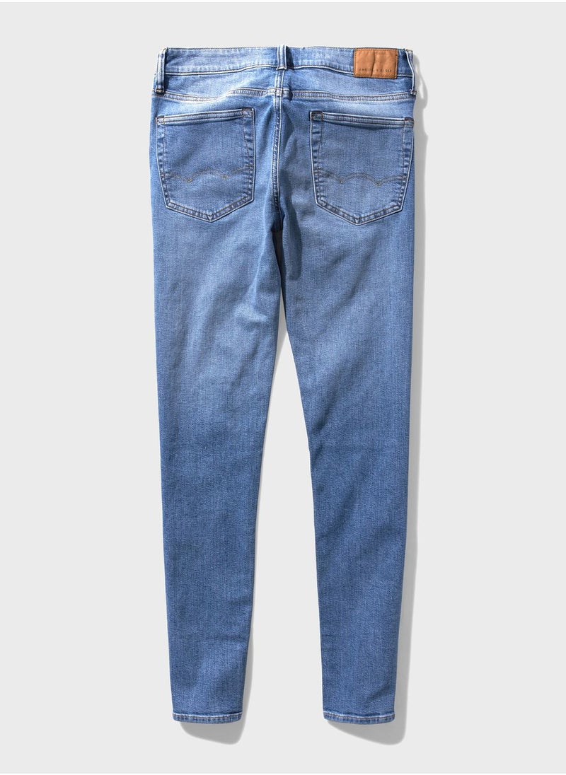 American Eagle - Airflex+ Light Wash Skinny Fit Jeans - Image 1