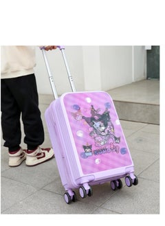 Golden Kids Luggage, 20 Inch Kids Lightweight 3D Trolley Bag, Suitcase with Cartoon Pattern, Travel Gift for Boys and Girls (Purple)  - Image 5
