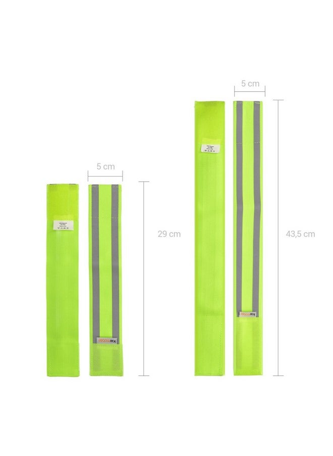 kwmobile - 6X Reflective Armbands High Visibility Outdoor Reflective Bands For Jogging Cycling Walking Reflector Strap For Arm Leg Ankle Wrist - Image 1