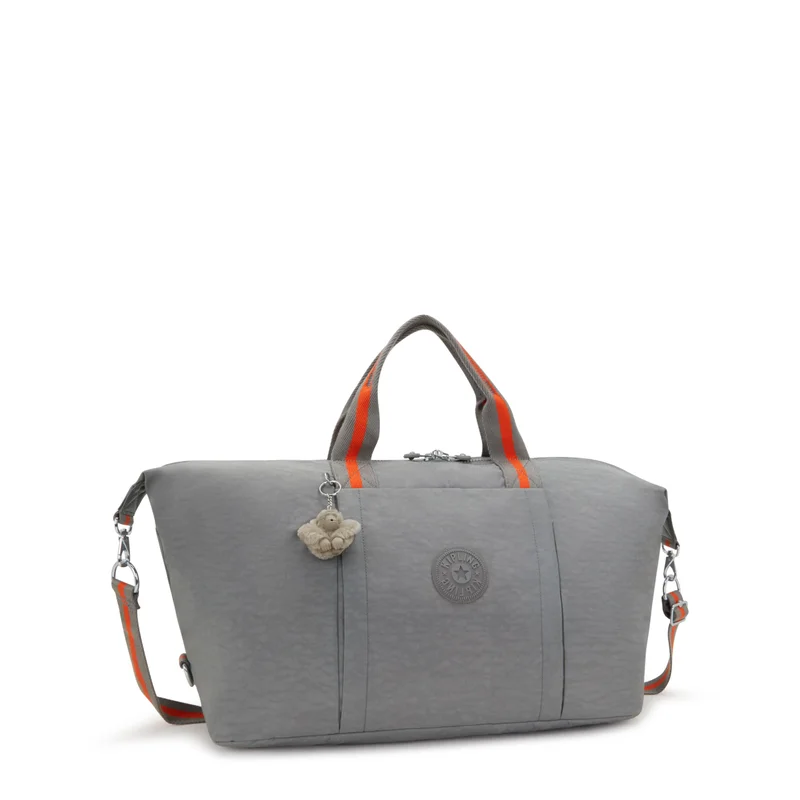 kipling  Bori Inviting Grey Large Weekender with Trolley Sleeve and Removable Shoulderstrap  | Best Price UAE
