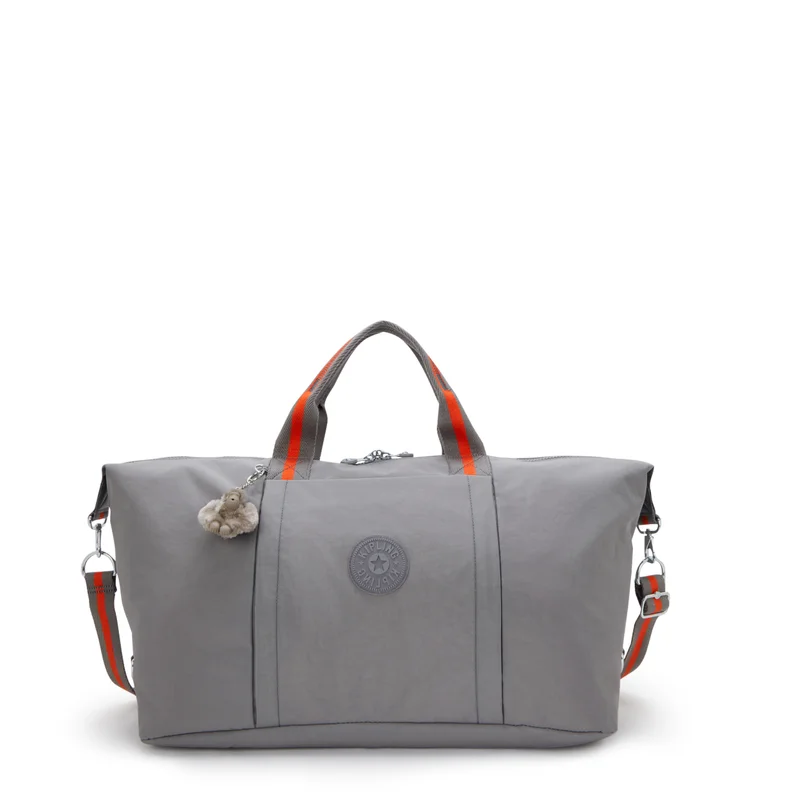 كيبلينغ Bori Inviting Grey Large Weekender with Trolley Sleeve and Removable Shoulderstrap