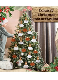 Antikiano 5 Pcs Boho Christmas Tree Hanging Ornaments Macrame Gnomes Ornament 6 Inch Knitted Boho Christmas Tree Decorations Neutral Farmhouse Rustic Christmas Tree Decor for  - Image 2