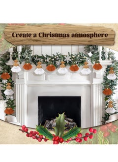 Antikiano 5 Pcs Boho Christmas Tree Hanging Ornaments Macrame Gnomes Ornament 6 Inch Knitted Boho Christmas Tree Decorations Neutral Farmhouse Rustic Christmas Tree Decor for  - Image 5