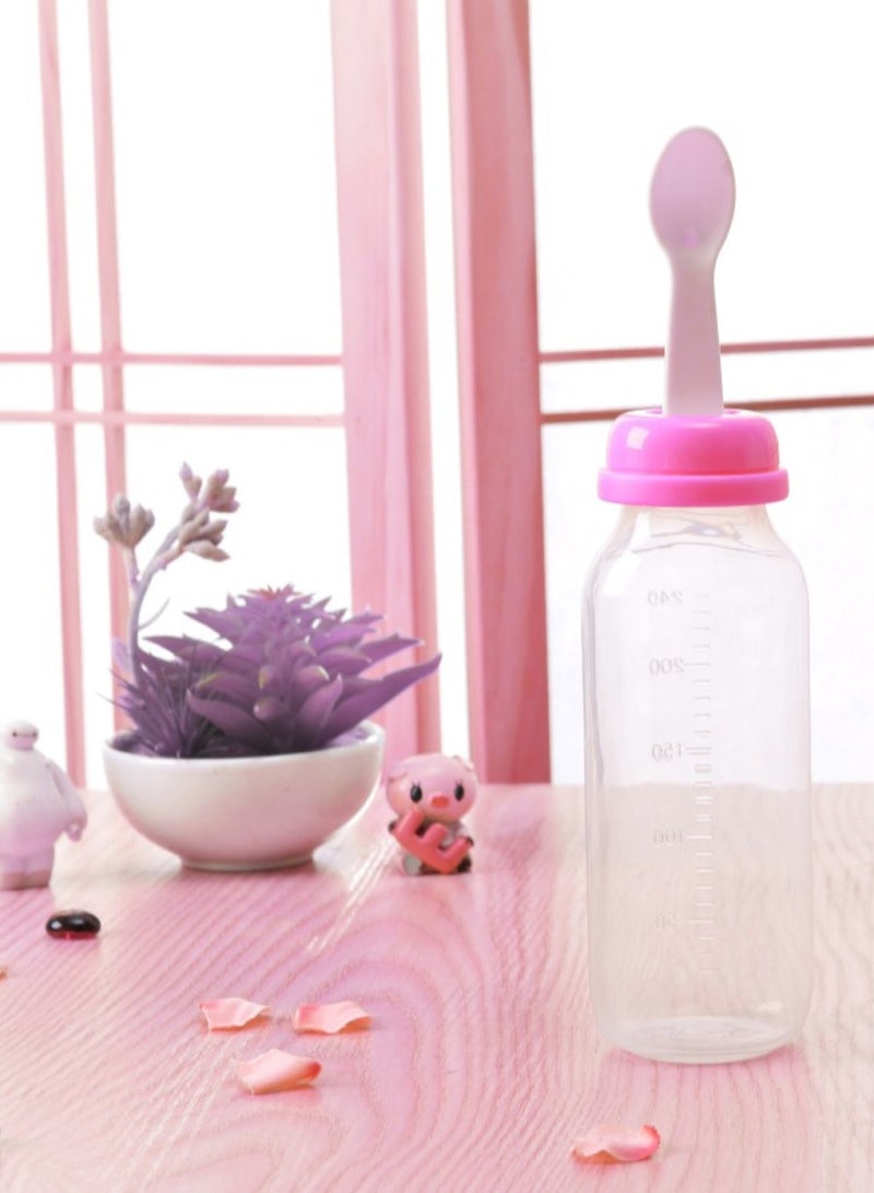 لوكو وحدة تغذية طعام مع ملعقة من لوكو 240 مل، لون وردي2 قطعة - Image 3