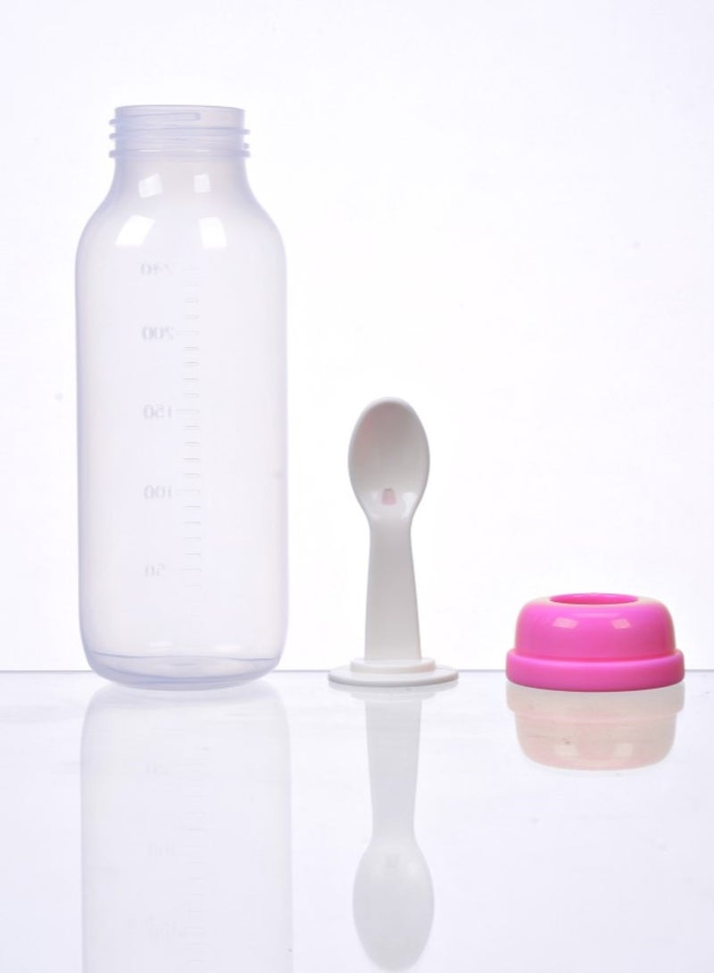 لوكو وحدة تغذية طعام مع ملعقة من لوكو 240 مل، لون وردي2 قطعة - Image 4