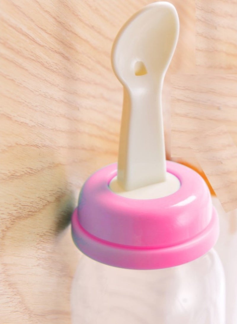 لوكو وحدة تغذية طعام مع ملعقة من لوكو 240 مل، لون وردي2 قطعة - Image 5