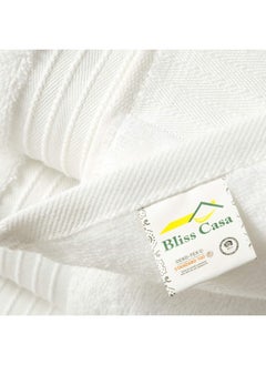 Bliss Casa Bliss Casa 4-Piece 100% Combed Cotton Bath Towels - 550 GSM Quick Dry Highly Absorbent Bathroom Towels - Thick Soft Hotel Quality Bath Towel Set for Bath And Spa 27x54 Inch  - Image 5