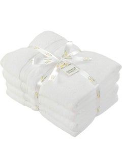 Bliss Casa Bliss Casa 4-Piece 100% Combed Cotton Bath Towels - 550 GSM Quick Dry Highly Absorbent Bathroom Towels - Thick Soft Hotel Quality Bath Towel Set for Bath And Spa 27x54 Inch  - Image 4
