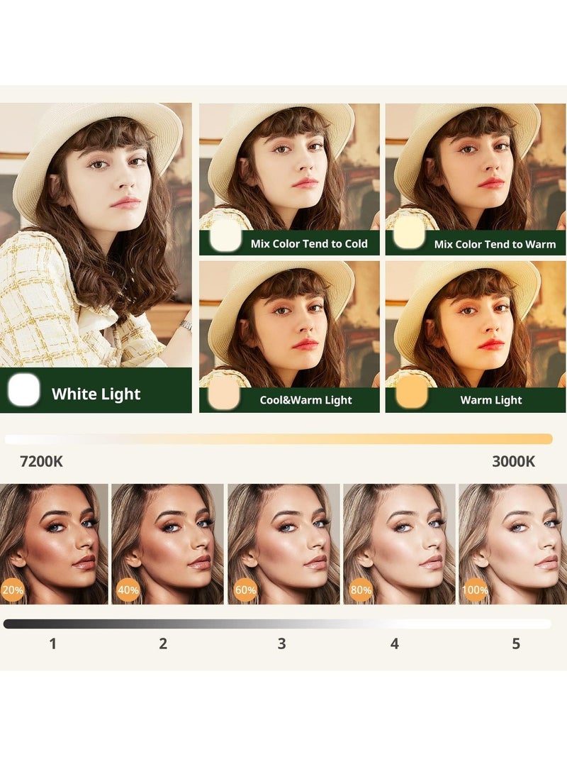 Anmi Selfie Light, LED High Power Clip-on Phone Light with Adjustable Stand, Dimmable Streaming Light for Computer/Laptop/Webcam/iPad, for Zoom Calls/Video Conference/Live Streaming - Image 5