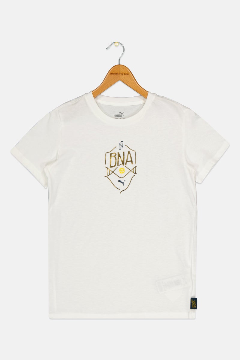 PUMA Kids Boy Short Sleeve Outdoor T-Shirt, White - Image 1