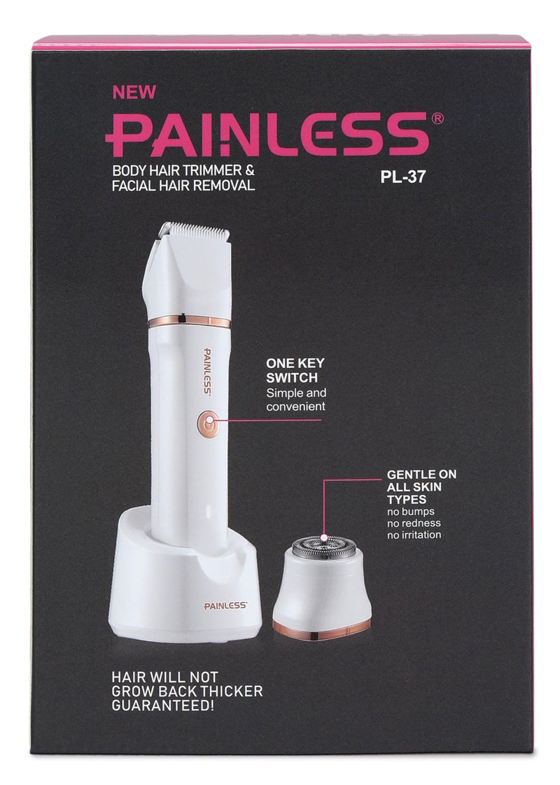 Painless Electric Bikini Trimer & Shaver For Women - Rose Gold | Rechargeable Hair Remover For Arms, Legs, Underarms And Facial Hairs | Cordless & Waterproof Design Body Hair Trimmer (White) - Image 5