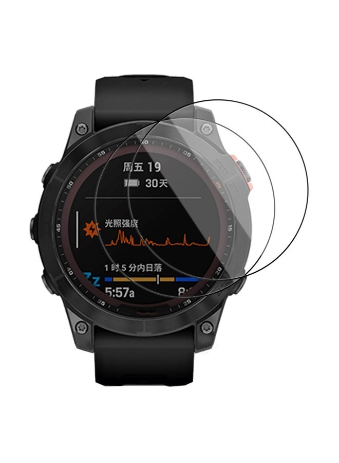 HuHa For Garmin Fenix 7 2pcs xDfind Curved 3D Composite Material Soft Film Screen Protector - Image 1
