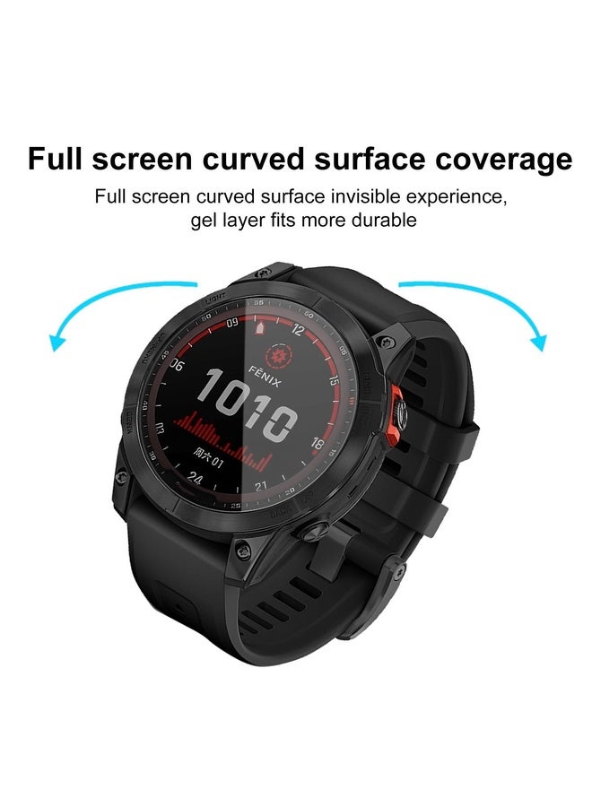 HuHa For Garmin Fenix 7 2pcs xDfind Curved 3D Composite Material Soft Film Screen Protector - Image 3