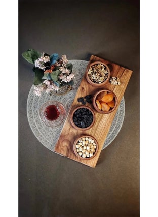 Boz House 4 Pieces Natural Wooden Snack Bowl Made from Bamboo Tree  - Image 2