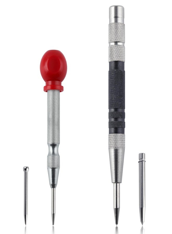 GOLD DEER 5-Inch Automatic Center Punch for Metal Heavy Duty Automatic Center Punch Adjustable Impact Spring Loaded Center Punch Tool Spring Punch Center Punch Spring Loaded Auto Center Punch - Image 1