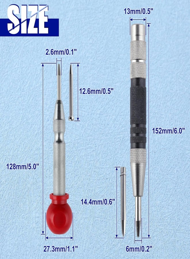 GOLD DEER 5-Inch Automatic Center Punch for Metal Heavy Duty Automatic Center Punch Adjustable Impact Spring Loaded Center Punch Tool Spring Punch Center Punch Spring Loaded Auto Center Punch - Image 4