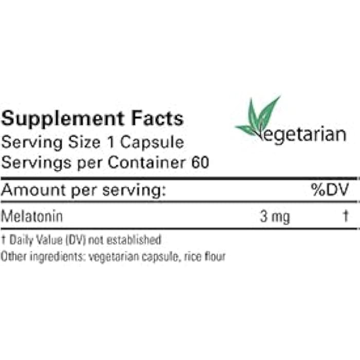 Karuna Melatonin 3mg, 60 Vegetarian Capsules - Image 2