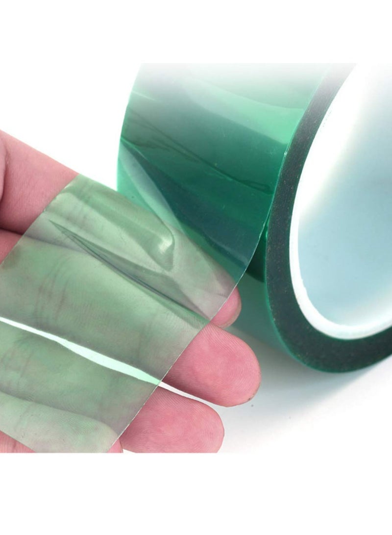 Generic Polyester High Temperature Masking Tape, Green Pet Masking Tape, Thermal Conductive Silicone Tape, Epoxy Release Tape, Suitable For Painting, Powder Coating, Electronic Product Electroplating Protection 180 Degree No Residual Glue Pet Green Glue (10mm Wide-33m Long)  - Image 4