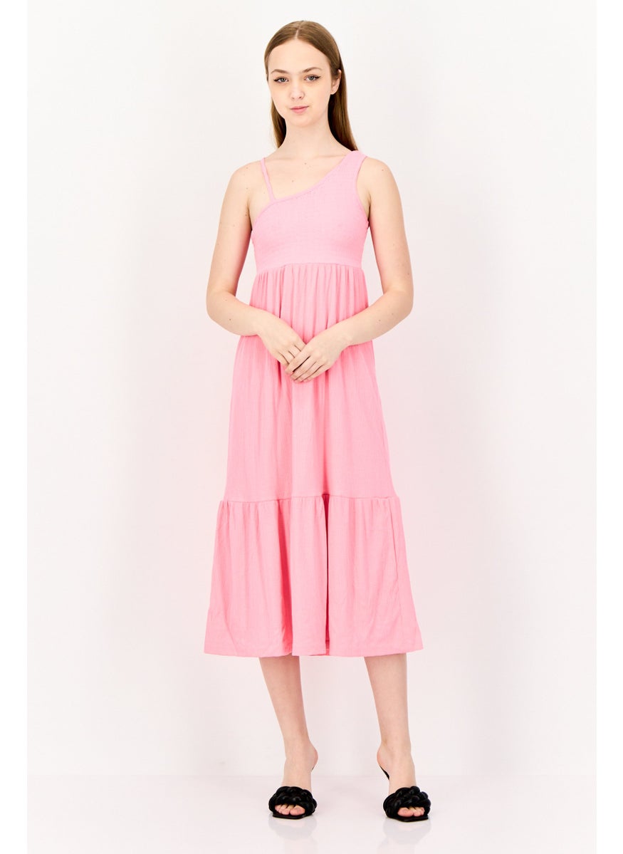 ONLY Women Textured A-Line Dress, Bright Pink  - Image 1