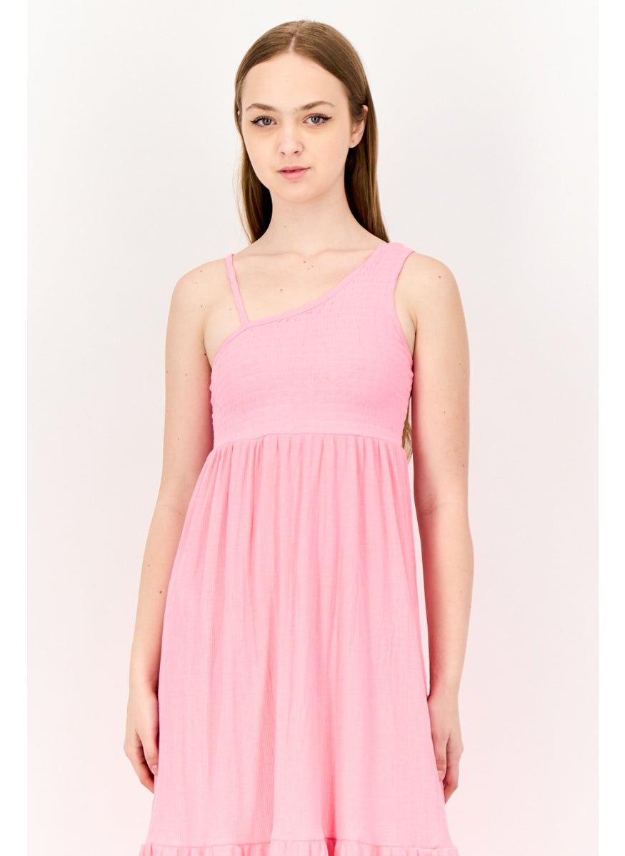 ONLY Women Textured A-Line Dress, Bright Pink  - Image 2