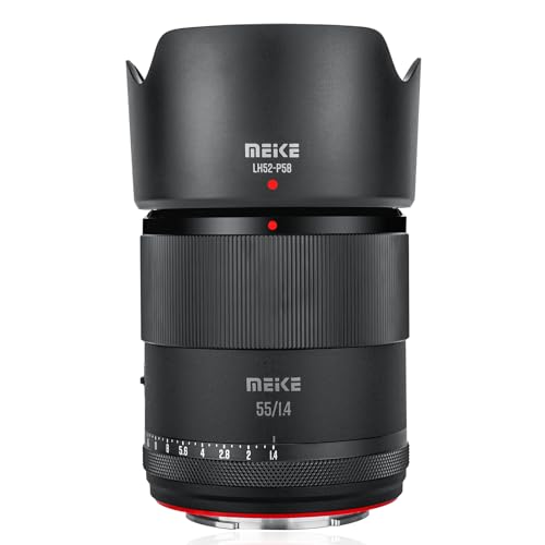 Meike 55mm F1.4 Standard Aperture APS-C Frame STM Auto Focus Fixed Prime Portrait Lenses for Sony E Mount Mirrorless Cameras FX30 ZV-E10 ZVE10 II A6600 A6400 A5000 A5100 A6000 A6100 A6300 A6500 A6700 - Image 1