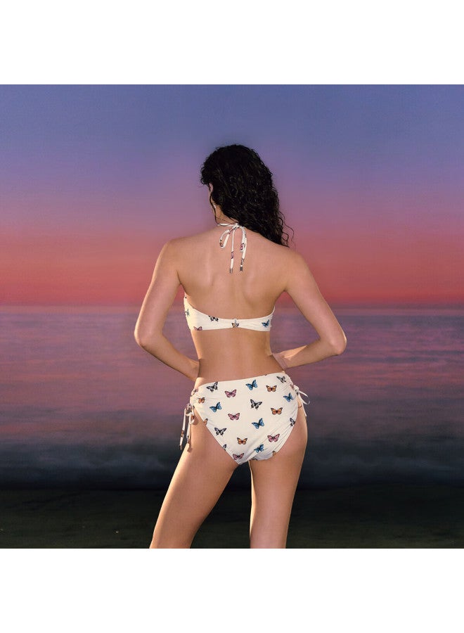 Atlanticbeach 2025 New Popular Two-piece Swimsuit For Women, 25 New Butterfly Print Beach Vacation Bikini Swimwear - Image 3