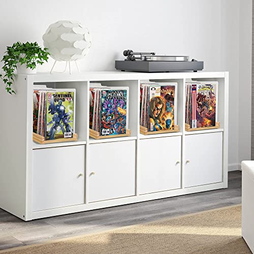 Komiq Patented Comic Book Storage Holder – Wooden & Acrylic Display Box/Case for Collectors – Organizer for Comics, Magazines & Books – Holds 150 Issues, 14.5x8 in (Natural) - Image 3