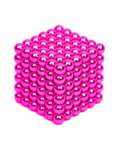 Generic Magnetic DIY Beads 5MM 216 Pieces Pink + Iron Box 
