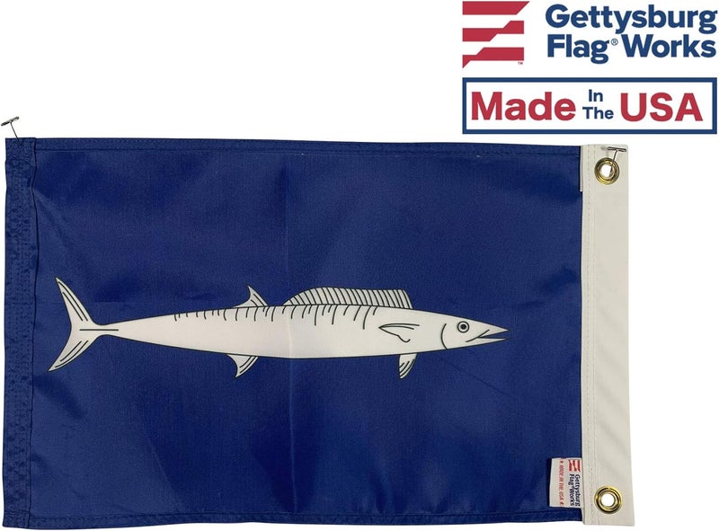 Gettysburg Flag Works 12x18" Wahoo Boat Fishing Flag, All Weather Nylon for Outdoor, Made In USA - Image 3