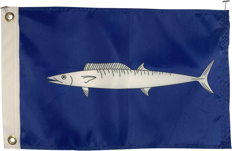 Gettysburg Flag Works 12x18" Wahoo Boat Fishing Flag, All Weather Nylon for Outdoor, Made In USA - Image 1