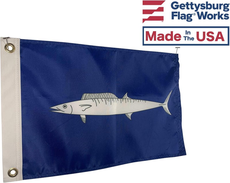 Gettysburg Flag Works 12x18" Wahoo Boat Fishing Flag, All Weather Nylon for Outdoor, Made In USA - Image 2