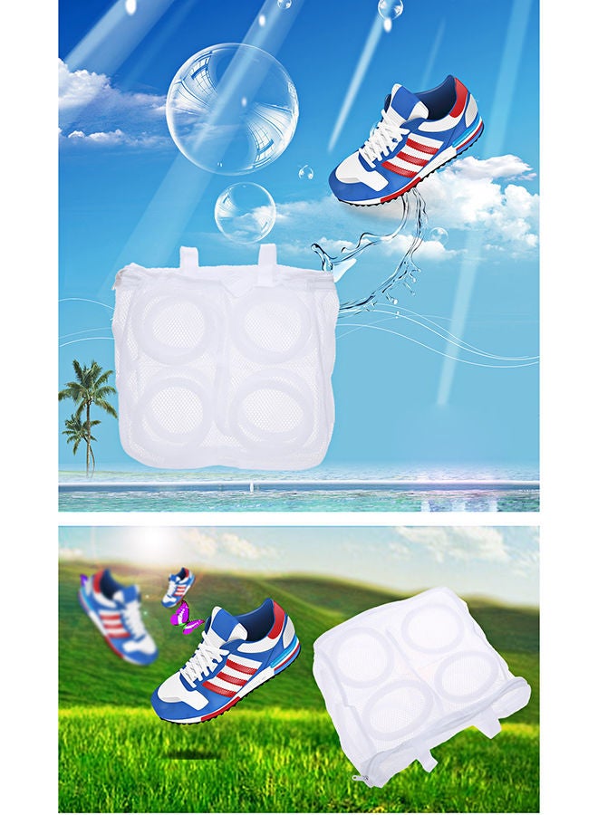 NIBEMINENT Shoes Washing Bag White 28.5x17x2centimeter - Image 2
