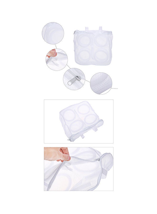 NIBEMINENT Shoes Washing Bag White 28.5x17x2centimeter - Image 3