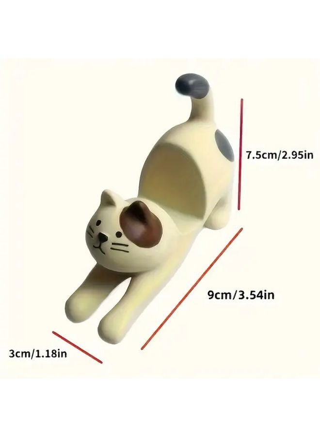Black Cat Phone Holder Ergonomic Design ABS Material Adhesive Pad Multi Functional Desktop - Image 4