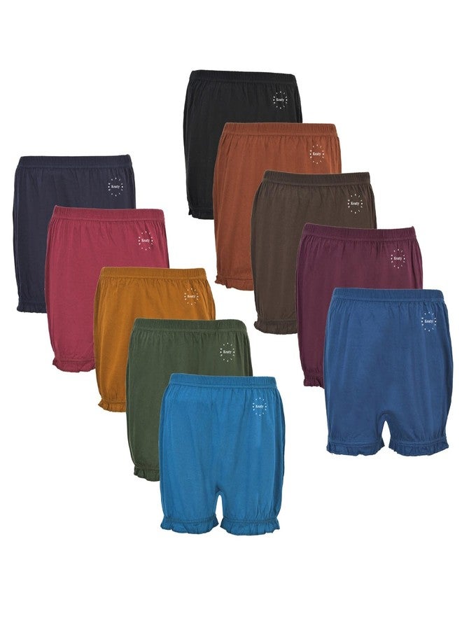 KEATY Kids Unisex Cotton Plain Bloomers Baby Bloomers |Cotton Bloomer| Girls Innerwear Drawer Underwear| Girl's Cotton Bloomer Combo (in, Age, 0 Months, 6 Months, Regular, 10, Multicolor) - Image 1
