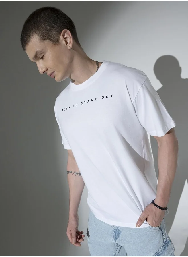 Hubberholme Men White T-Shirts - Classic Fit for Everyday Comfort