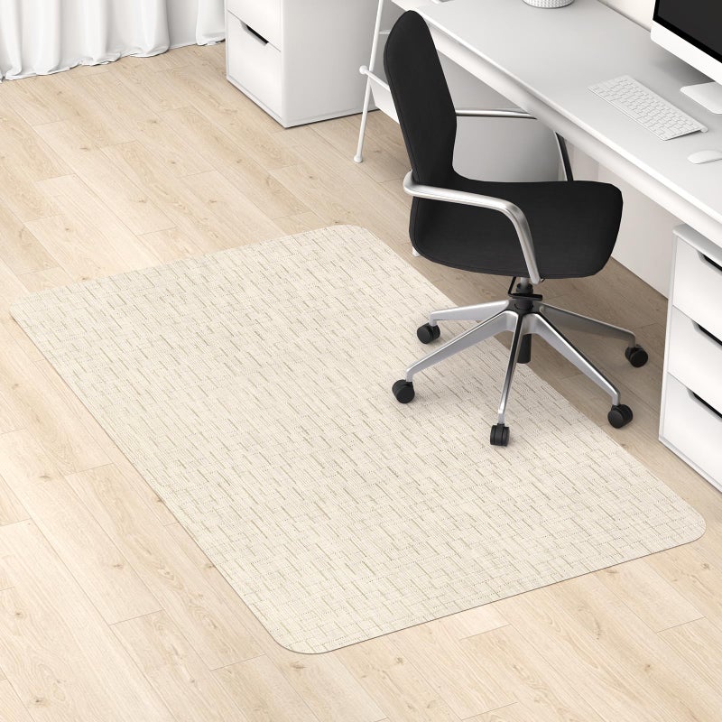 Blvornl Office Chair Mat for Hardwood Floor 36 x 48 Desk Chair Mat for Hard Wood and Tile Floor Large AntiSlip Hard Floor Protector Rolling Chair Mat PVC Mat Desk Rug for Office Light Brown
