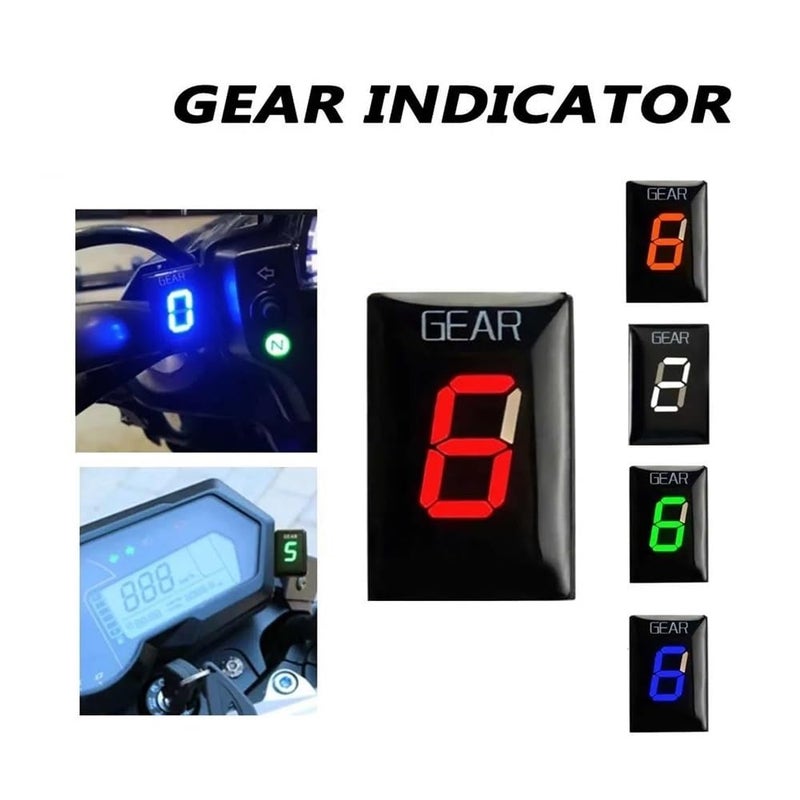 Digital Shift Gauge Motorcycle Accessories Digital Gear Indicator Display Meter for TNT135 for TNT 135 for TNT125 for 125 for BJ125-3E for BJ 125-3E(Blue) - Image 2