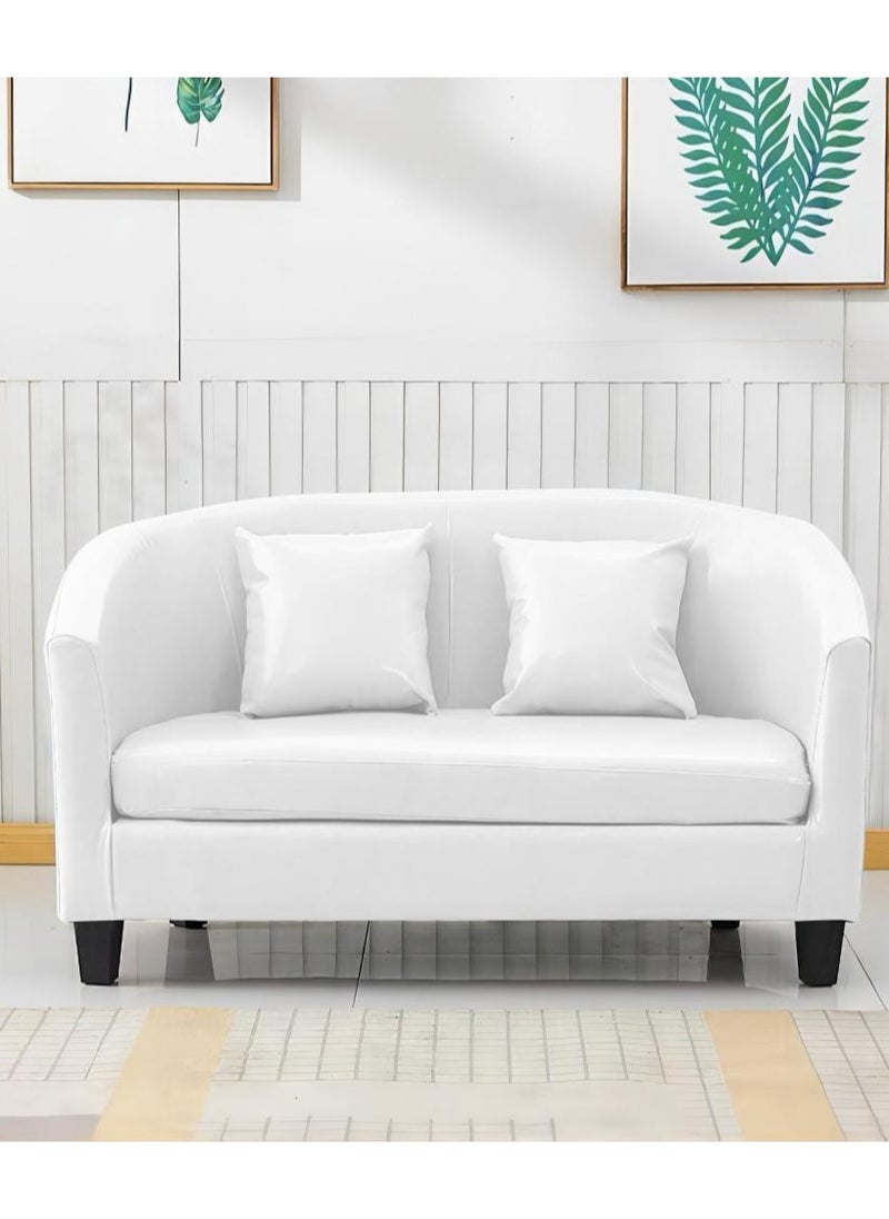 Generic - Classic Style Furniture Simple Sofa Chair for Hotel Restaurant Coffeehouse White Without Pillow - Image 1