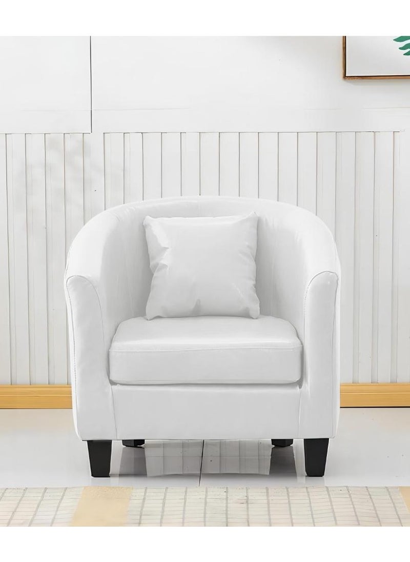 Generic - Classic Style Furniture Simple Sofa Chair for Hotel Restaurant Coffeehouse White Without Pillow - Image 1