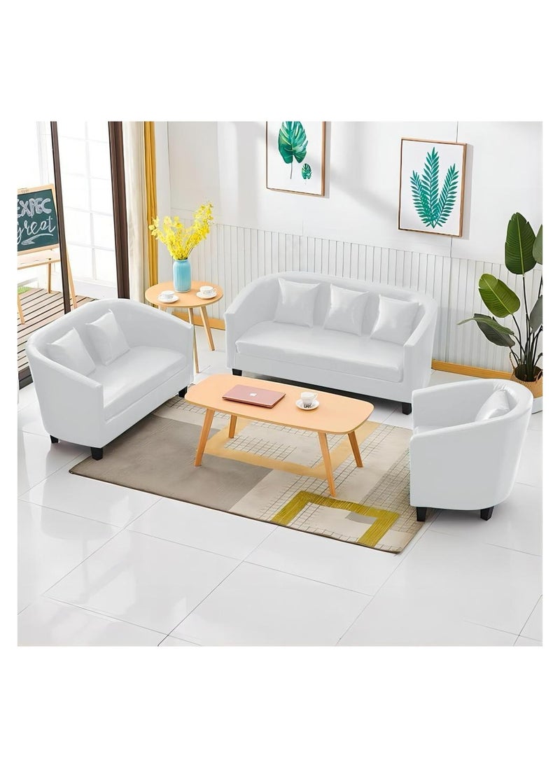 Generic - Classic Style Furniture Simple Sofa Chair for Hotel Restaurant Coffeehouse White Without Pillow - Image 1