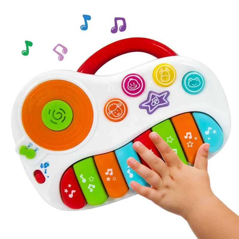KiddoLab Musical Piano Toy for 1-3 Years Old Toddlers with Keyboard Note  DJ Mixer and Light-Up Buttons - Educational and Fun for Both Boys and Girl - Image 1