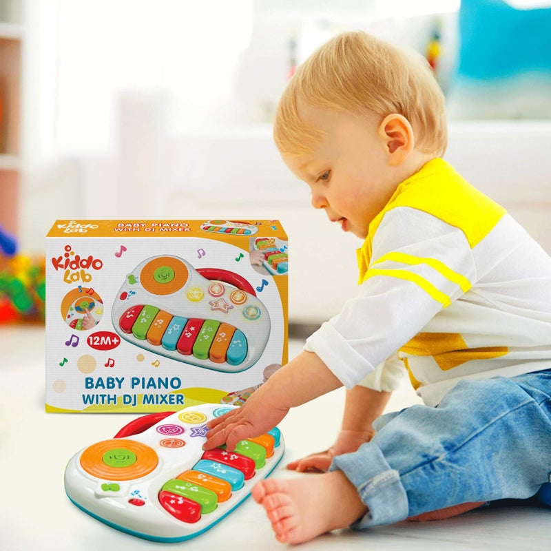 KiddoLab Musical Piano Toy for 1-3 Years Old Toddlers with Keyboard Note  DJ Mixer and Light-Up Buttons - Educational and Fun for Both Boys and Girl - Image 5