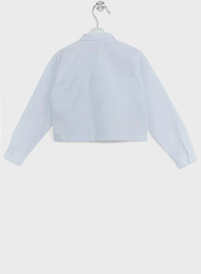 DeFacto Girl Cropped Fit Long Sleeve Shirt