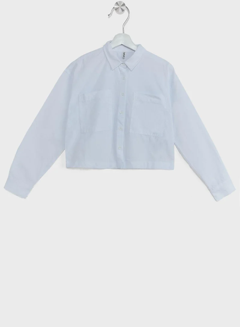 DeFacto Girl Cropped Fit Long Sleeve Shirt