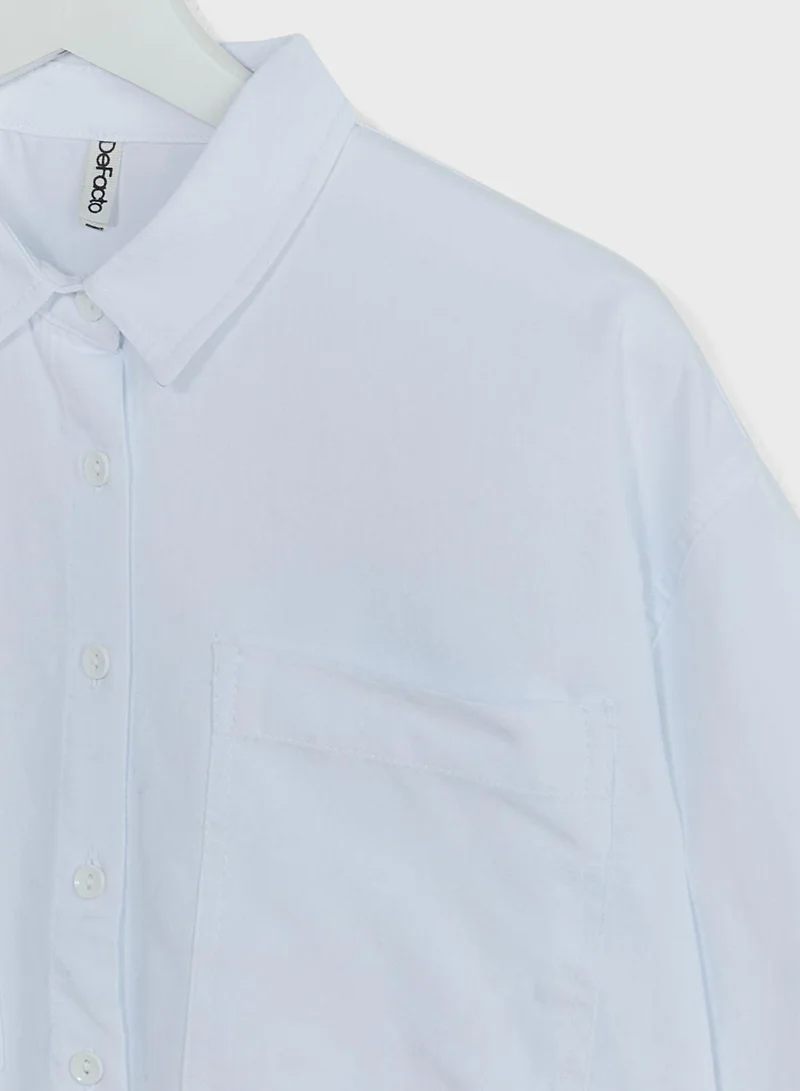 DeFacto Girl Cropped Fit Long Sleeve Shirt