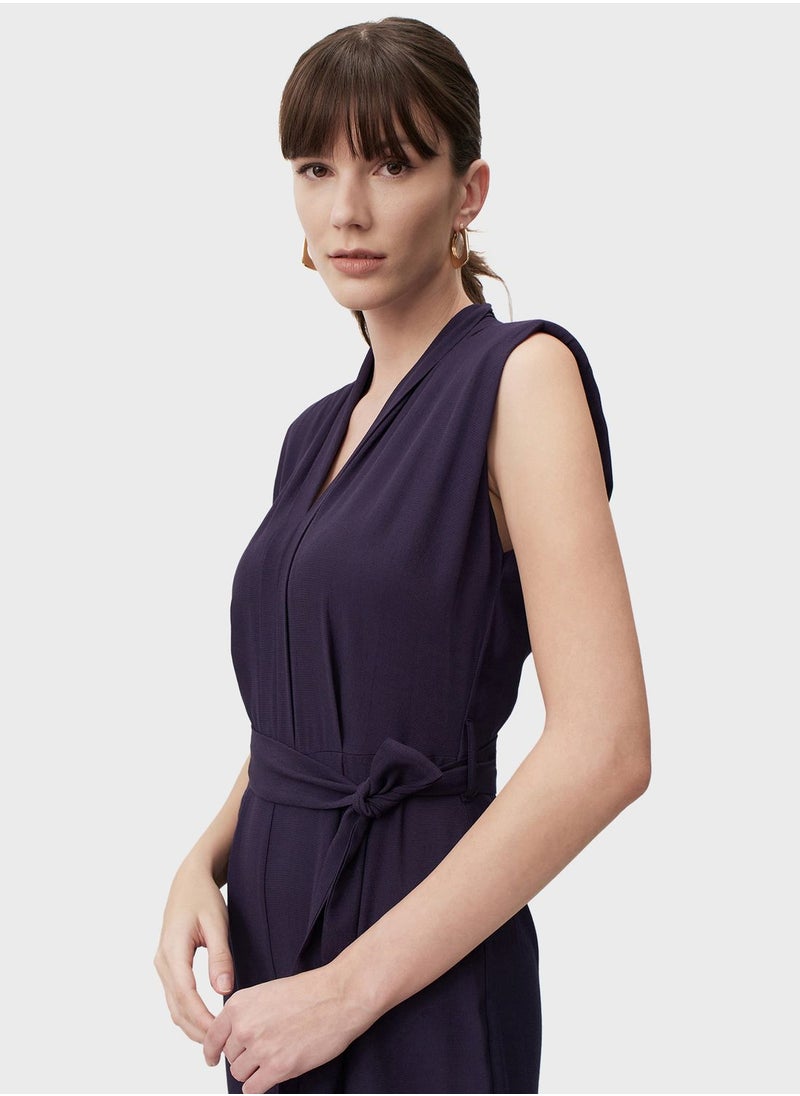 Jimmy Key - V-Neck Wide Leg Jumpsuit - Image 1