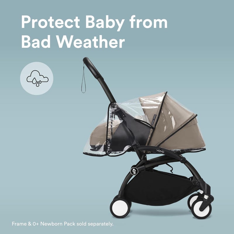 Stokke YOYO 0+ Newborn Pack Rain Cover - Protect Your Child from Bad Weather - Water-Tight Design with PVC-Free Fabric - Easy to Install & Store in YOYO Stroller - Image 2
