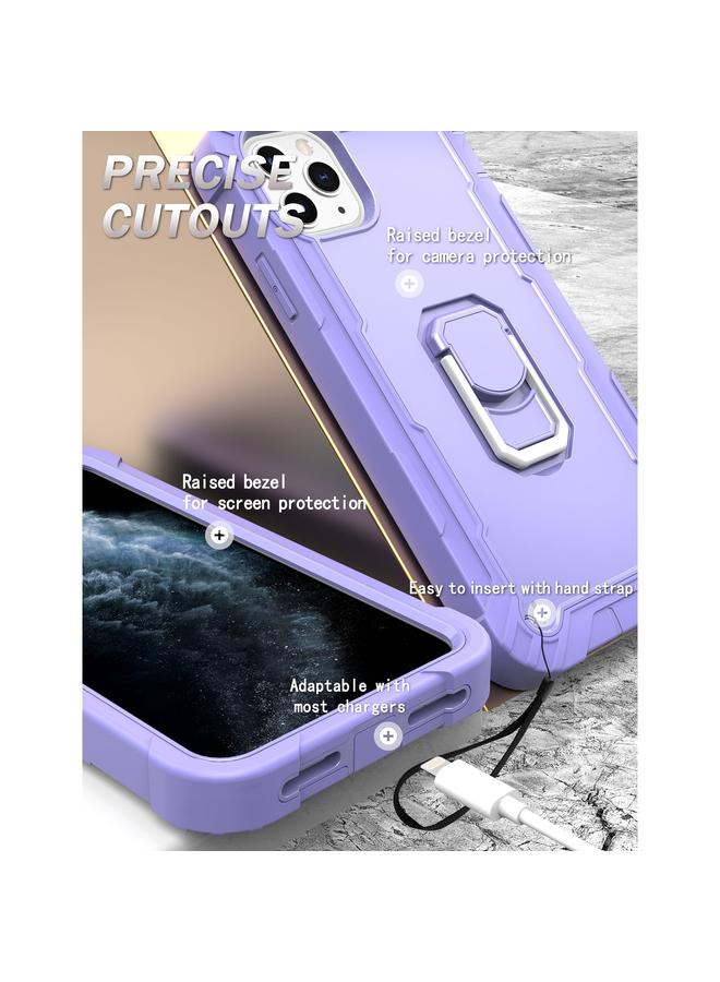 Zaboon Case For iPhone 11 Pro Max PC + Rubber 3-layers Shockproof Protective Case with Rotating Holder - Image 4