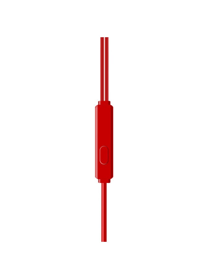 Newmine Nm-lk06 Semi In-ear Wired Headphones With Remote Control, Mobile Phone Headphones, Music Headphones, 3.5mm Jack, Compatible With Computers, Laptops And Smartphones, Red - Image 3